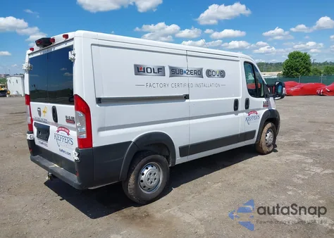 2021 Ram Promaster 2500 Low Roof 136 Wb z USA, uszkodzony, nr VIN 3C6LRVVG4ME529686